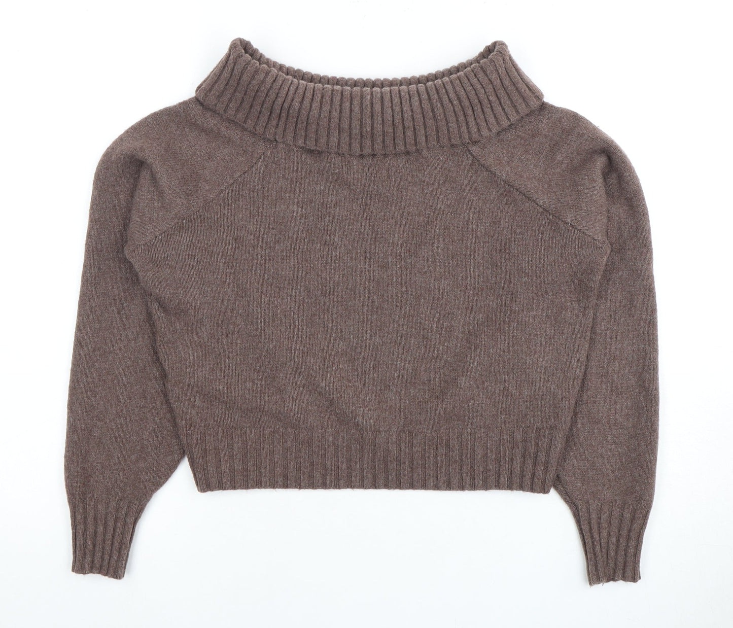 Hollister Women's Brown Cowl Neck Pullover Jumper S