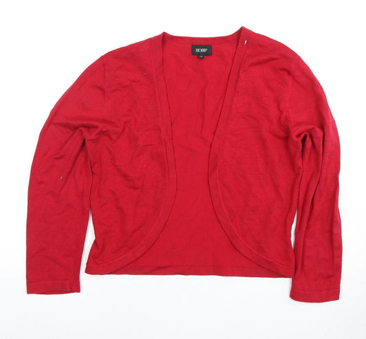 Hobbs Women's Red Cardigan UK 12 Silk Blend Casual