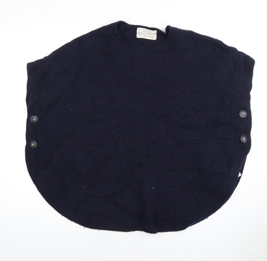 Wrangler Women's Blue Sleeveless Cape Knit Jumper