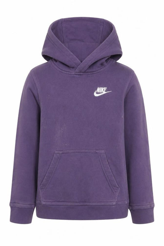 Nike Girls Purple Hoodie XS Pullover with Logo