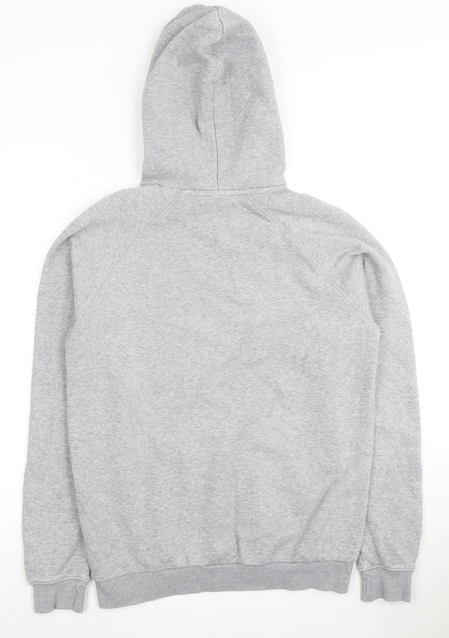 Adidas Men's Grey Pullover Hoodie, Size S, Logo Design