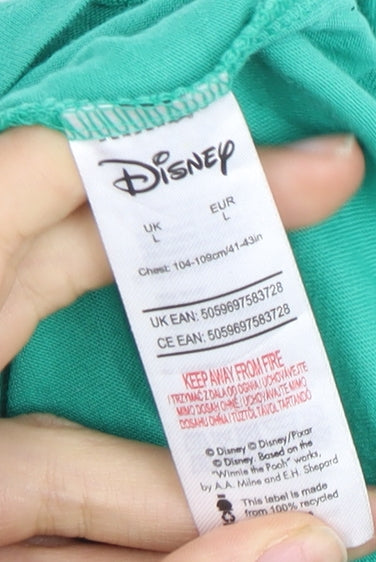 Disney Men's Green Mickey Mouse Christmas T-Shirt L