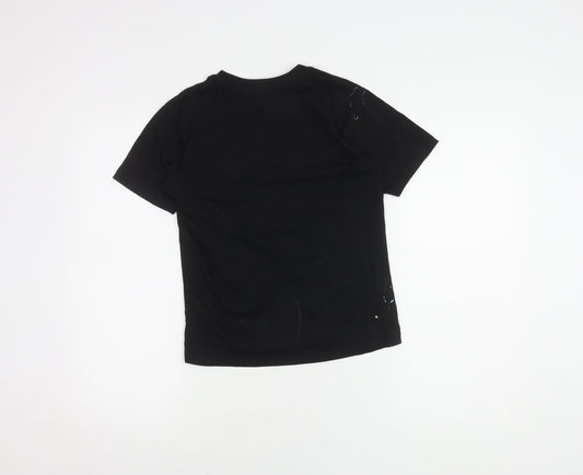 Disney Boys Black Glow T-Shirt Medium
