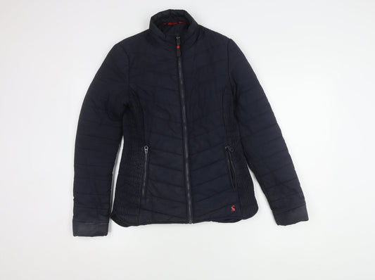 Joules Women's Blue Puffer Jacket, Size 10, Winter Style