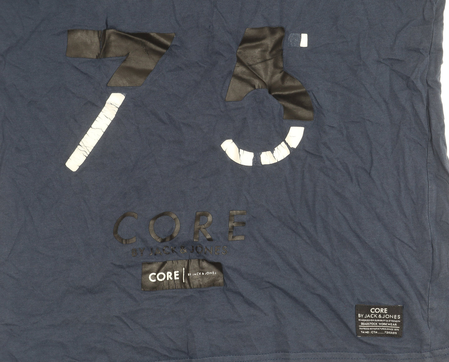 Jack & Jones Men's Blue Graphic Print T-Shirt M