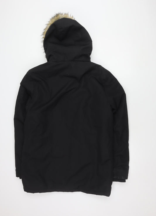 Threadbare Men's Black Parka Jacket S - Winter Essential