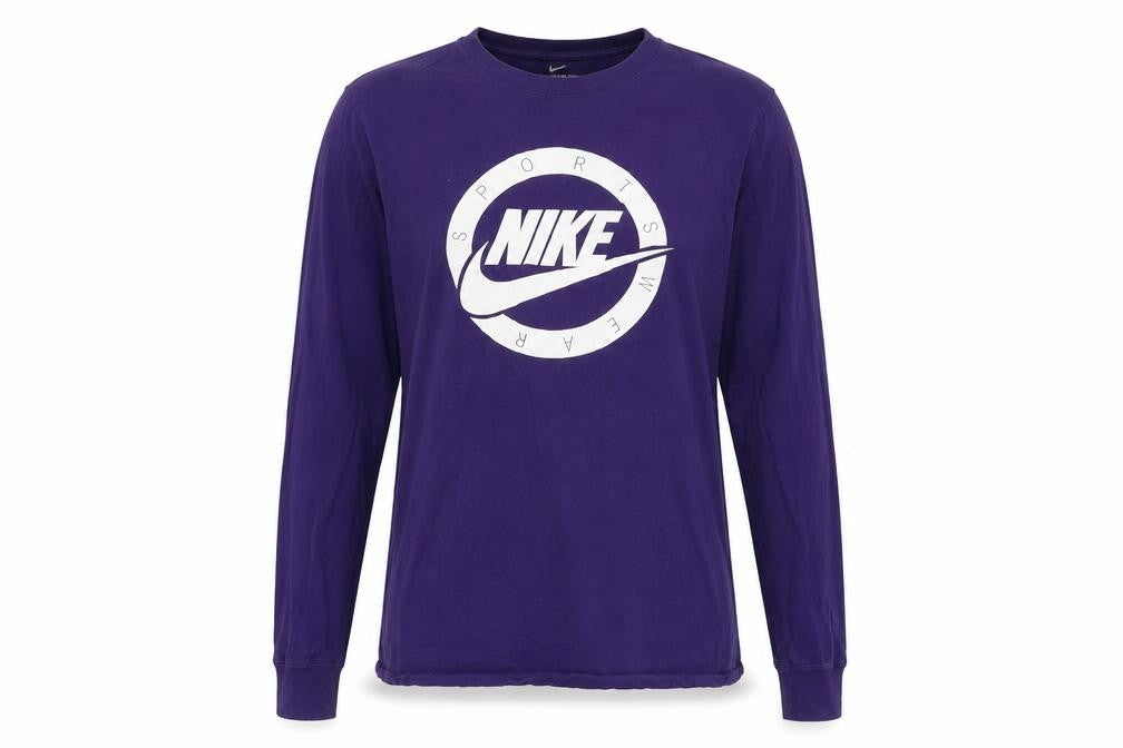 Unisex Adultss UK Size L Nike Purple Cotton T-Shirt
