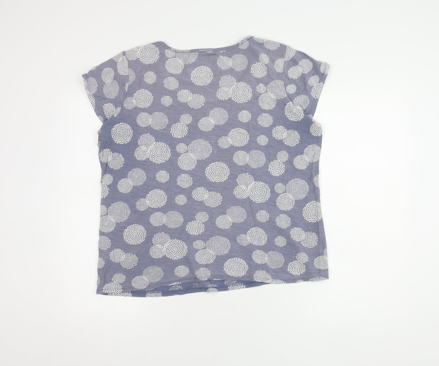 Rocha John Rocha Blue Floral Henley T-Shirt Size 16
