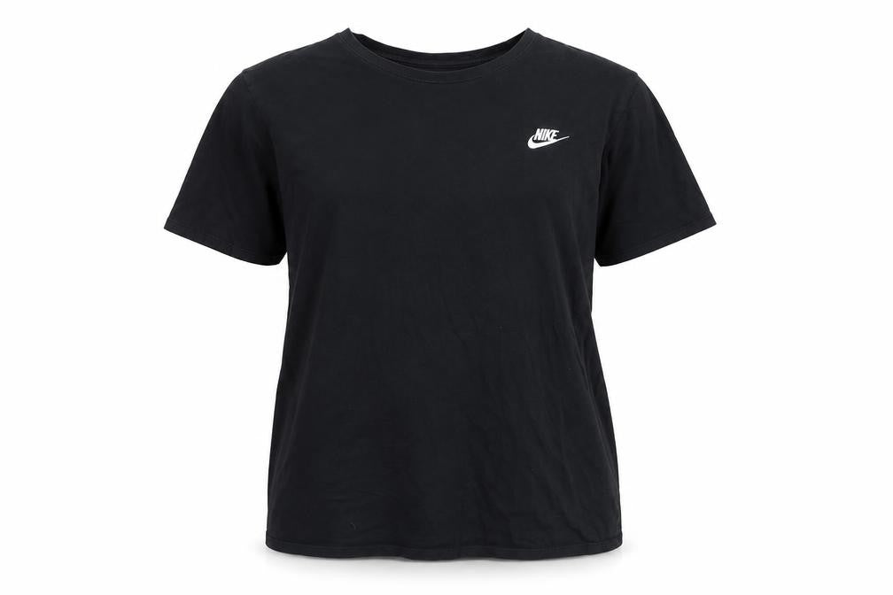 Unisex Adultss UK Size XL Nike Black 100% Cotton T-Shirt