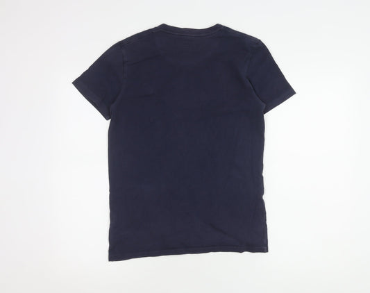 Hollister Men's XS Blue Crew Neck T-Shirt