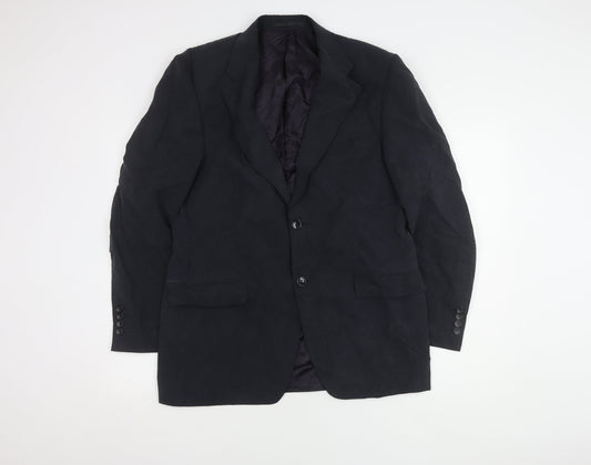 Jaeger Men's Blue Blazer, Size 50, Single-Breasted
