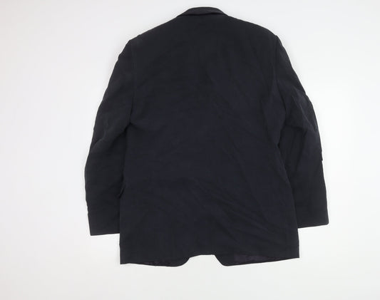 Jaeger Men's Blue Blazer, Size 50, Single-Breasted