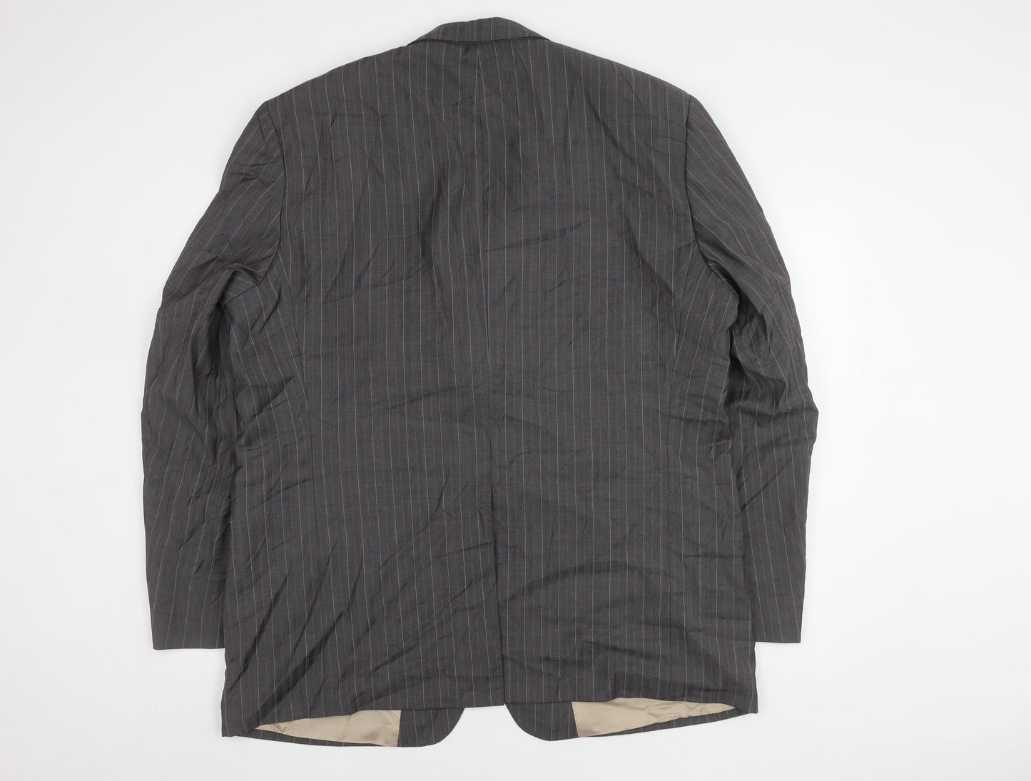 Hugo Boss Men's Grey Striped Suit Jacket 48