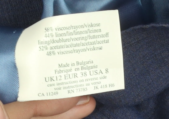 Laura Ashley Women's Blue Blazer, Size 12, Classic Style