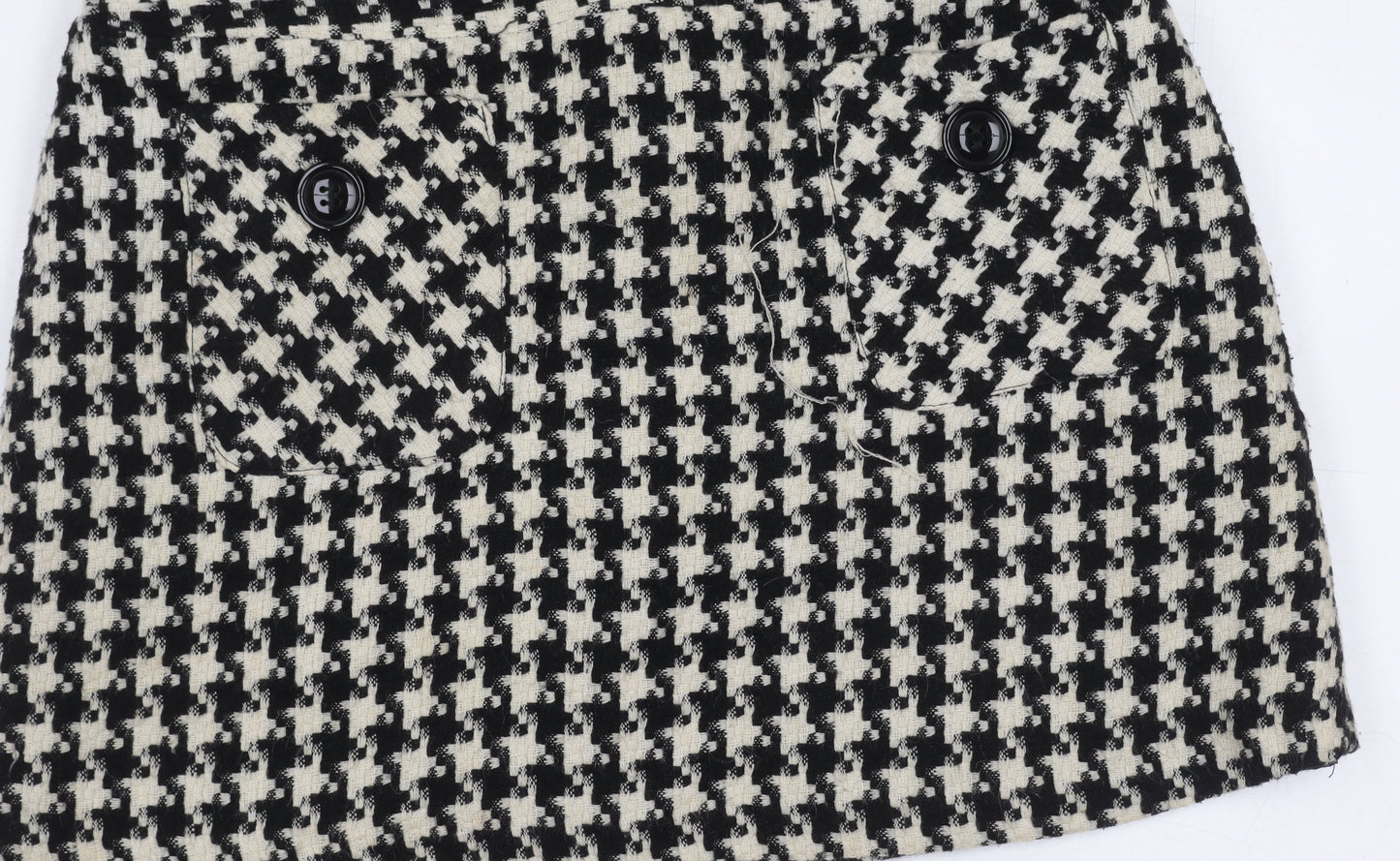 Dunnes Stores Women's Black Check Pencil Skirt Size 10