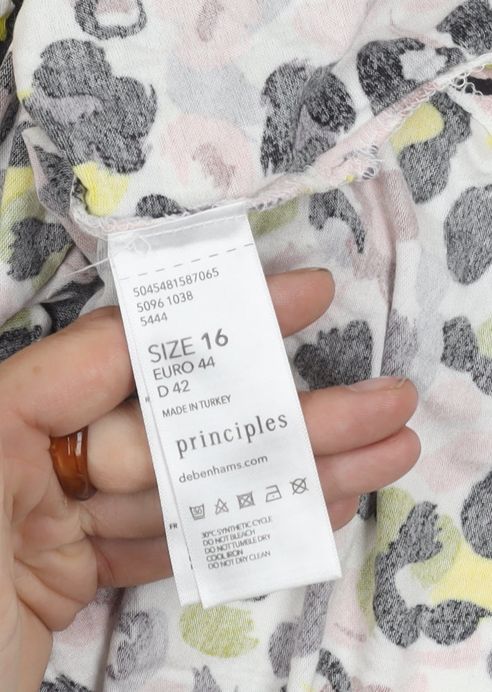 Principles Women's Multicoloured Floral Top, Size 16
