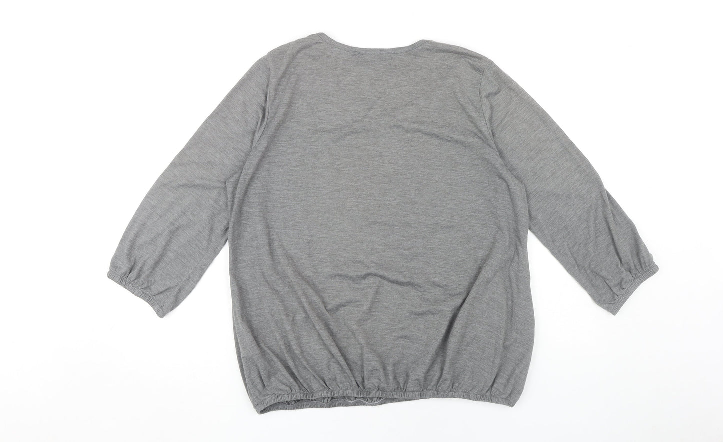 Debenhams Women’s Grey Floral T-Shirt Size 16