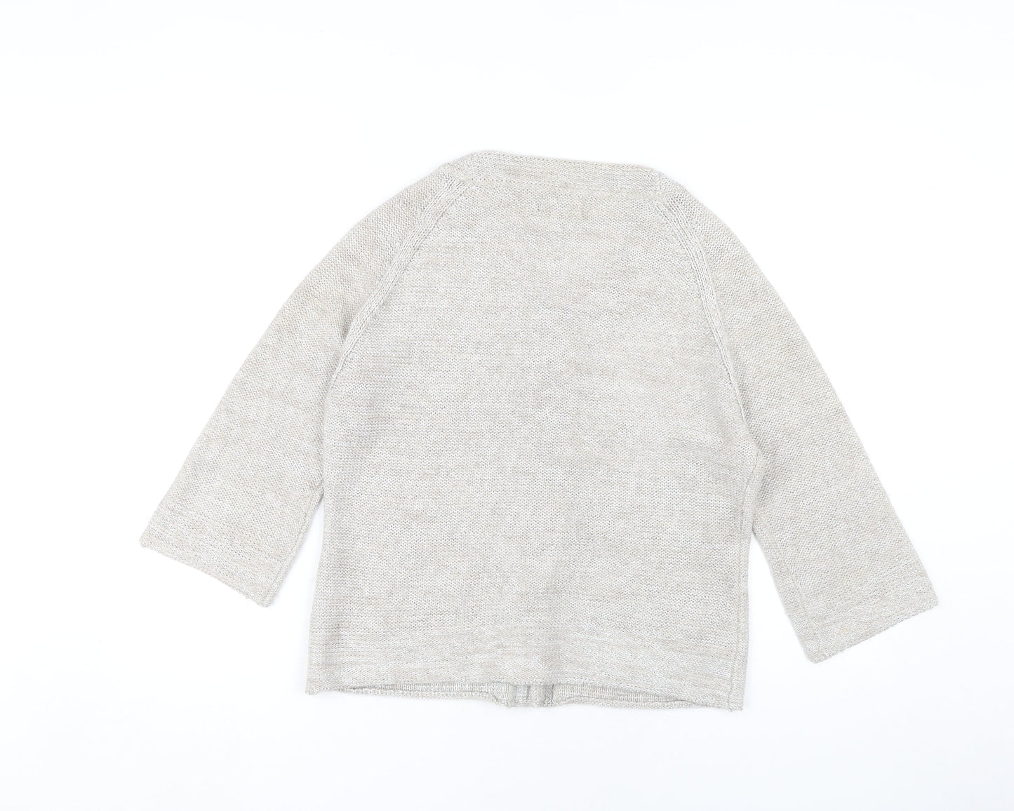 Per Una Women's Beige Cardigan Medium Round Neck