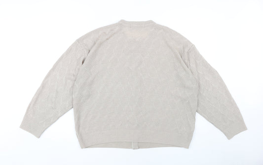 St Michael Womens Beige Wool Cardigan Size 20
