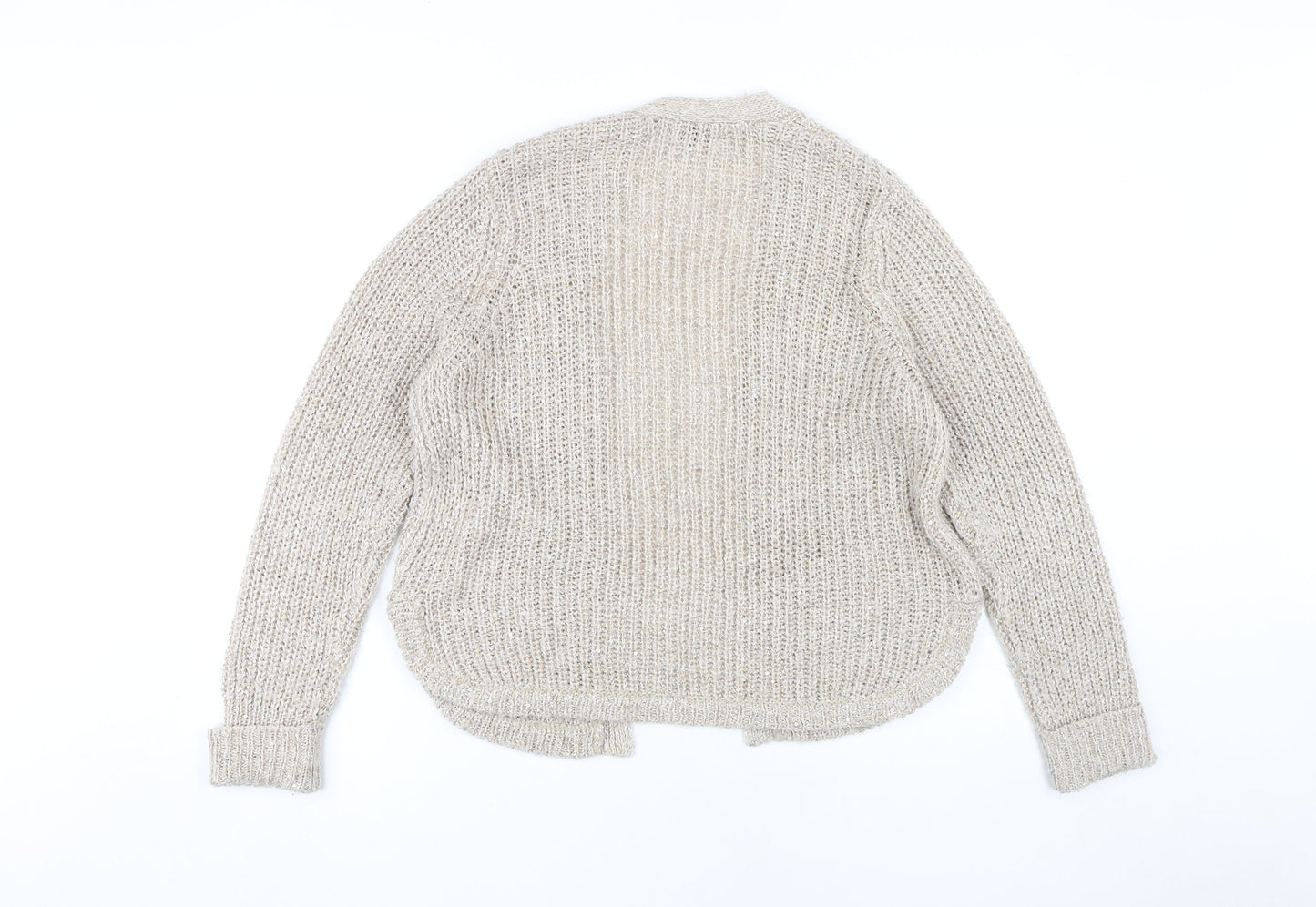 Marks and Spencer Women Beige Open Front Cardigan Size 12