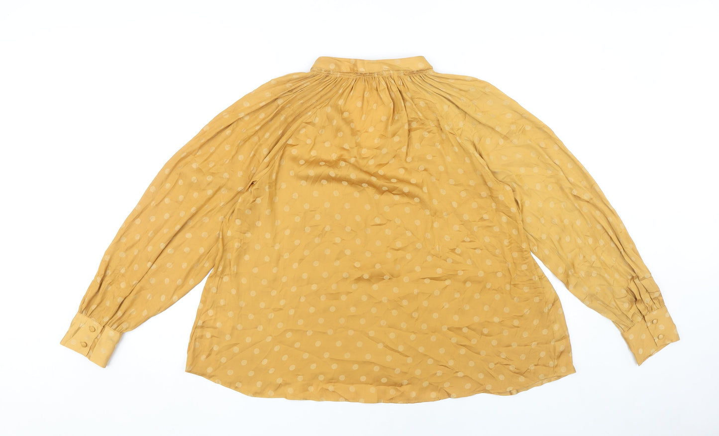 Next Women's Yellow Polka Dot Blouse Size 12