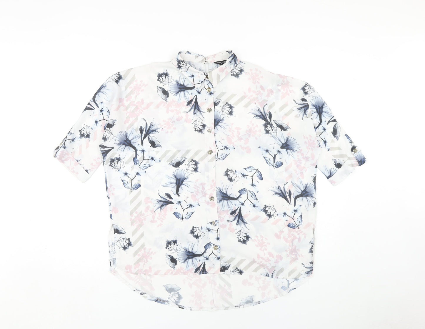 Select Women's Floral Multicoloured Button-Up Shirt UK 6