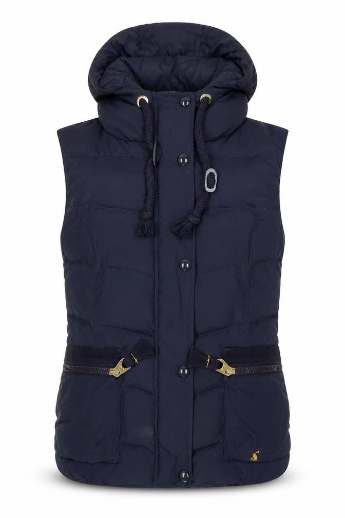 Womens UK Size 8  Joules Navy Polyester Waistcoat