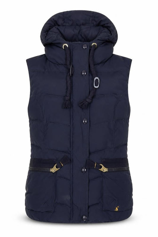 Womens UK Size 8  Joules Navy Polyester Waistcoat