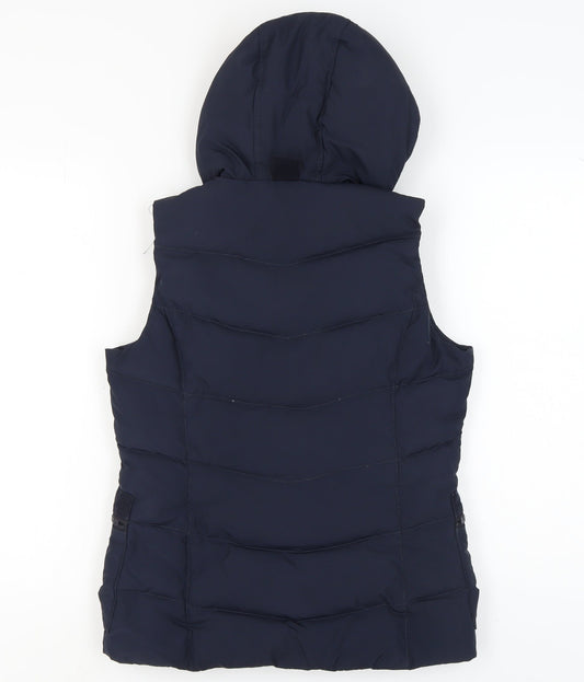 Joules Women's Navy Puffer Waistcoat, Size 8, Hooded