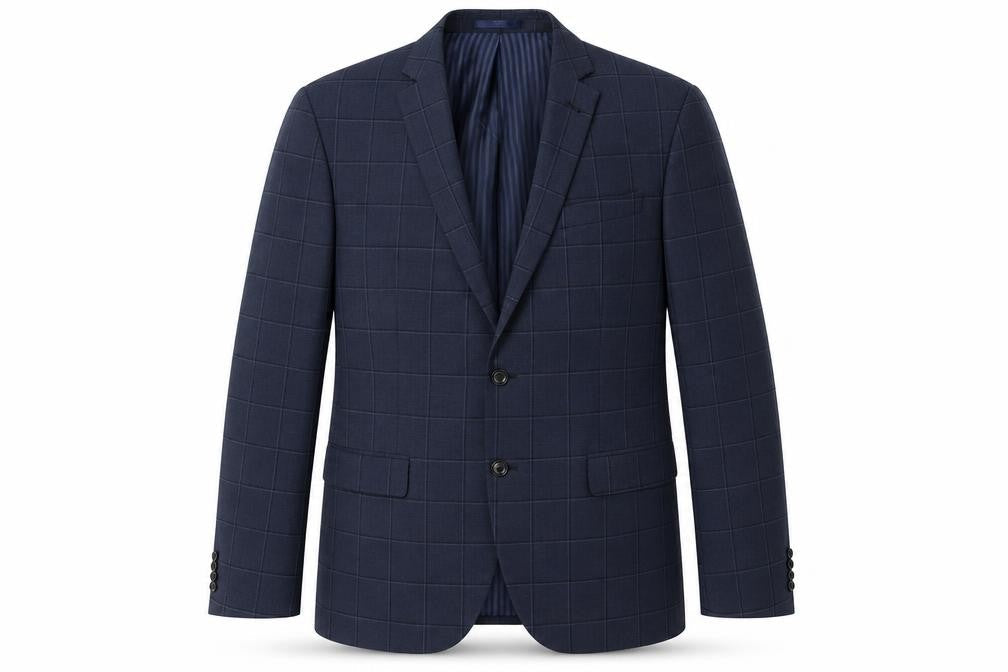 Mens 44 Chest Regular Jeff Banks Blue Two-Button Blazer