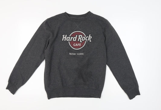 Hard Rock Cafe Unisex Grey Logo Sweatshirt Medium
