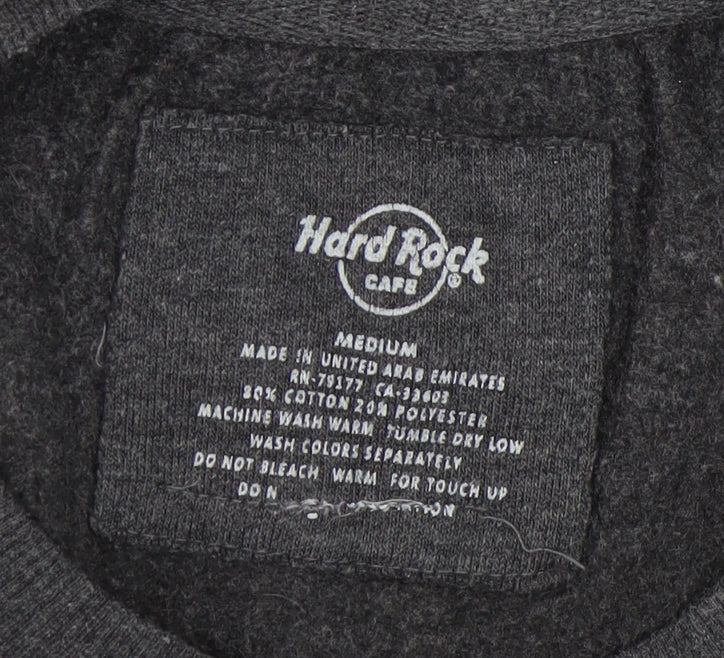 Hard Rock Cafe Unisex Grey Logo Sweatshirt Medium