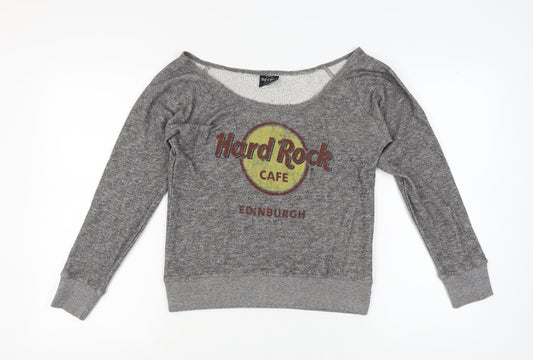 Hard Rock Cafe Women's Grey Logo Sweatshirt, Size S