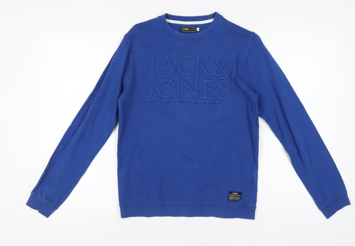 Jack & Jones Men's Blue Crew Neck Logo Sweatshirt Size S