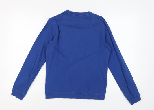 Jack & Jones Men's Blue Crew Neck Logo Sweatshirt Size S