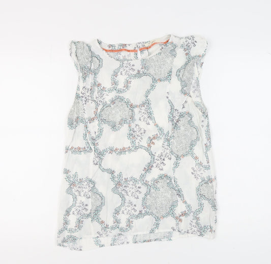 White Stuff Women's Floral Sleeveless Top Size 12