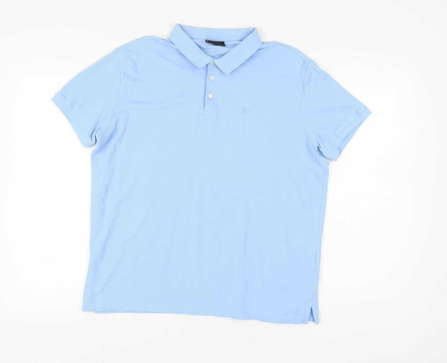 Emporio Armani Men's Blue Polo Shirt 2XL Short Sleeve