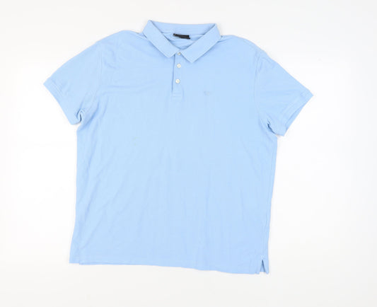 Emporio Armani Men's Blue Polo Shirt 2XL Short Sleeve