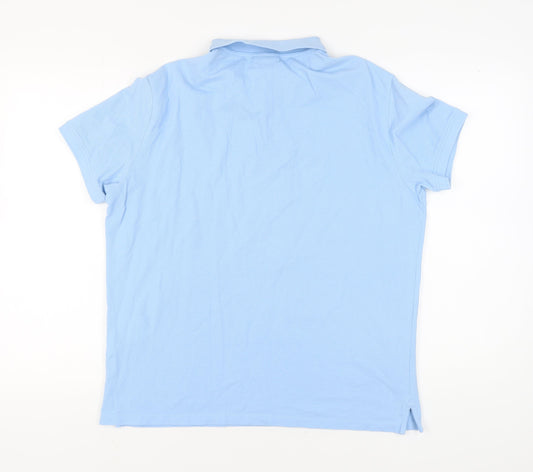 Emporio Armani Men's Blue Polo Shirt 2XL Short Sleeve