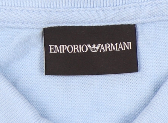 Emporio Armani Men's Blue Polo Shirt 2XL Short Sleeve