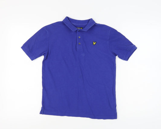 Lyle & Scott Boys Blue Polo Shirt, Size 12-13 Years, Logo Accent