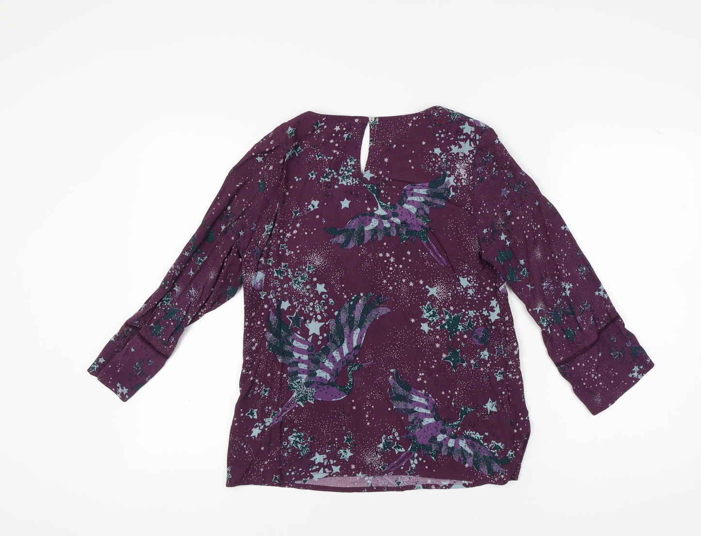 White Stuff Women's Purple Blouse - Size 10, Viscose