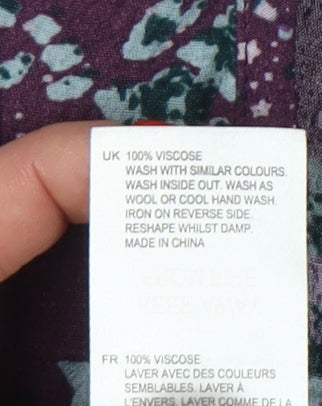 White Stuff Women's Purple Blouse - Size 10, Viscose
