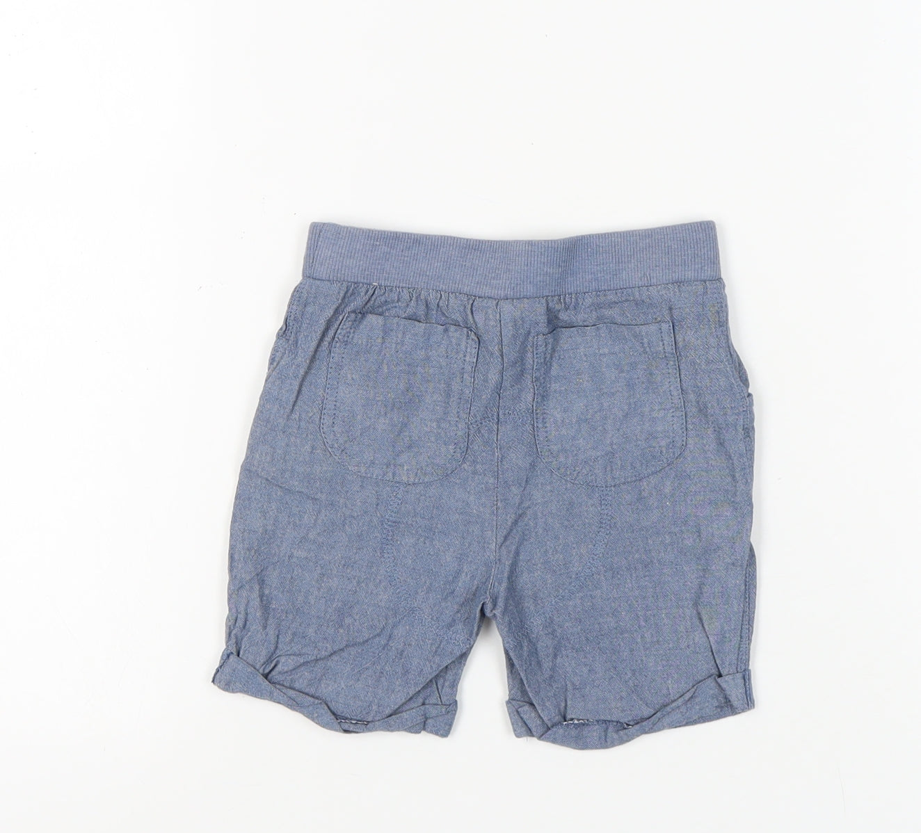 McKenzie Blue Cotton Shorts - Unisex 24-36 Months