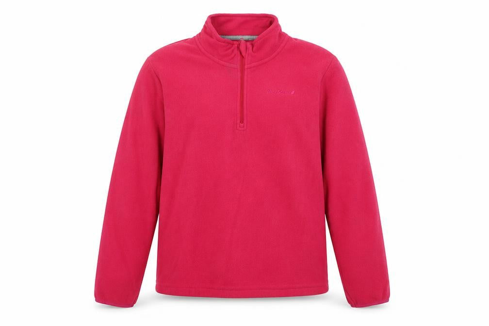 Front view of Peter Storm girls’ red fleece pullover sweatshirt 13 years