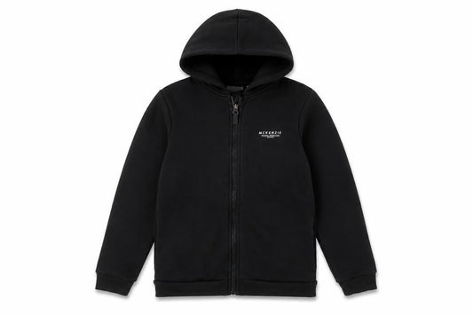 McKenzie Boys Black Full Zip Hoodie 12-13 Years, Hooded, Logo