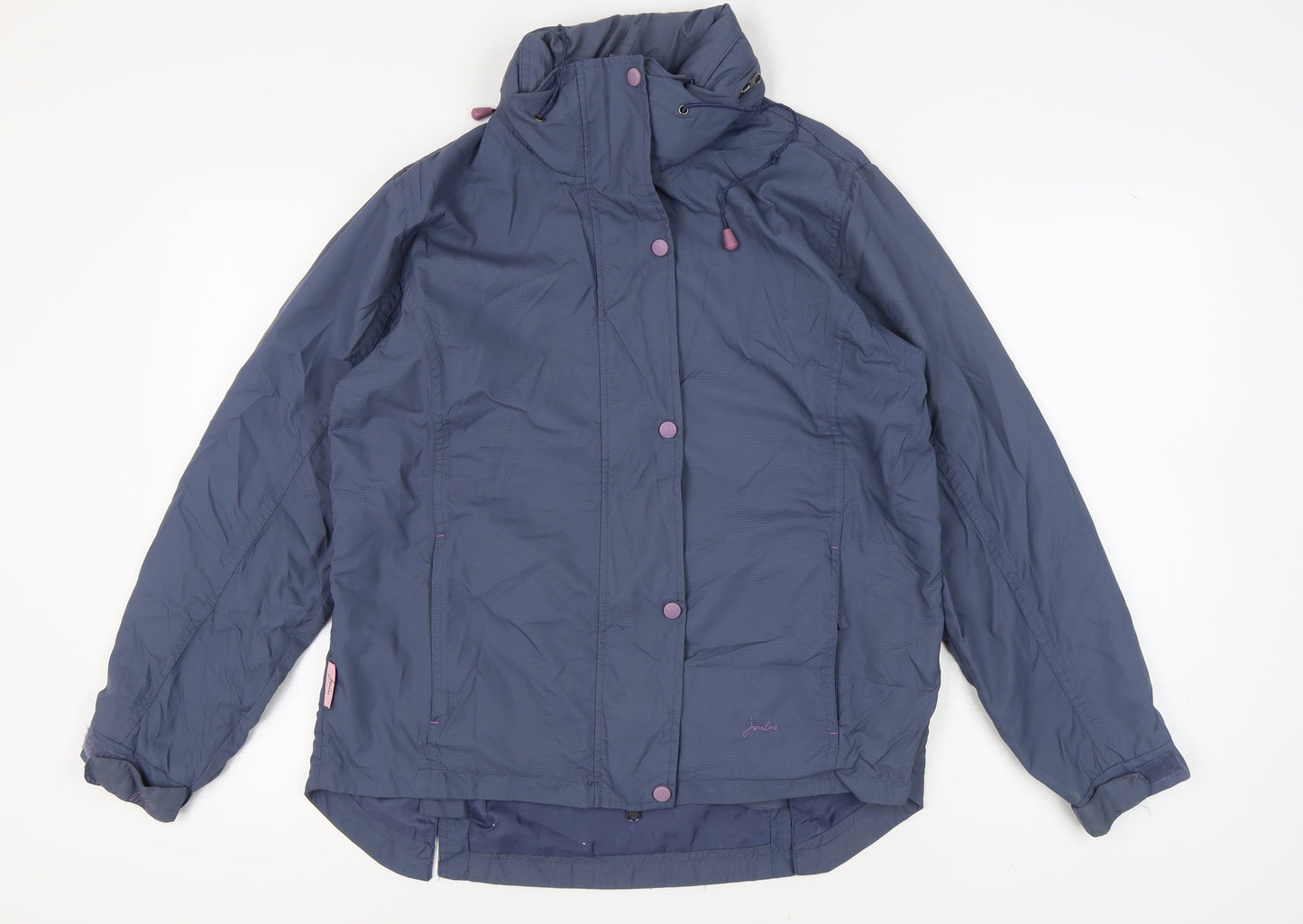 Joules Women's Blue Mid-Length Parka Jacket, Size 10