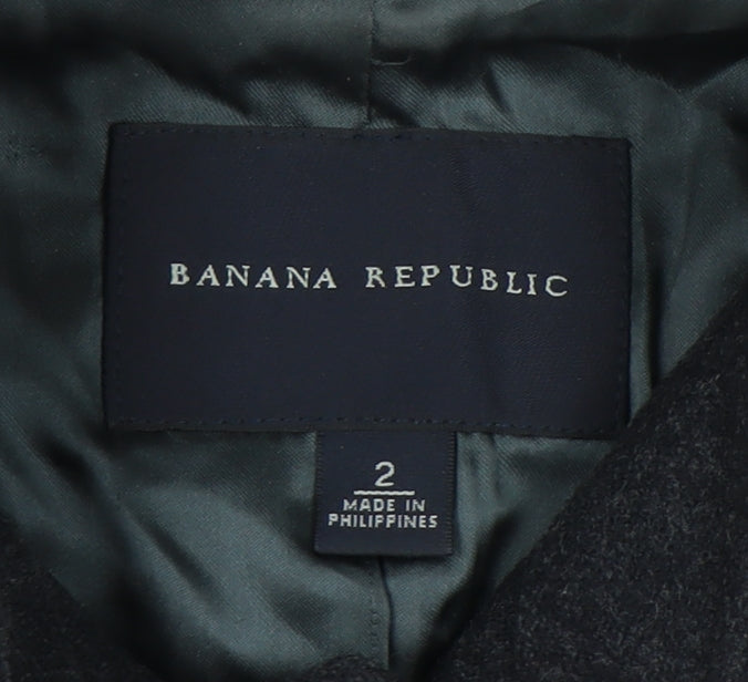 Banana Republic Women's Black Military Jacket Size 2