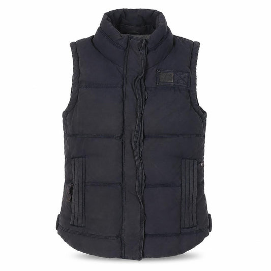Womens UK Size S Regular Superdry Black Nylon Waistcoat