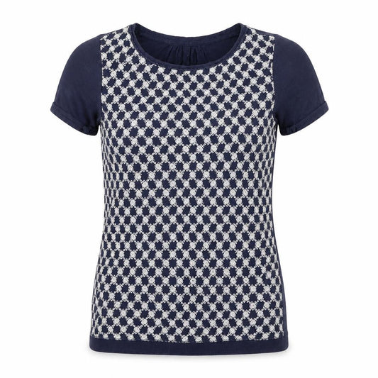 FatFace Women's Blue Geometric T-Shirt Size 8